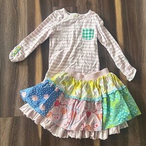 Wildflowers Girls 6 Matching skirt Set- best outfit! Prettiest Valentines outfit